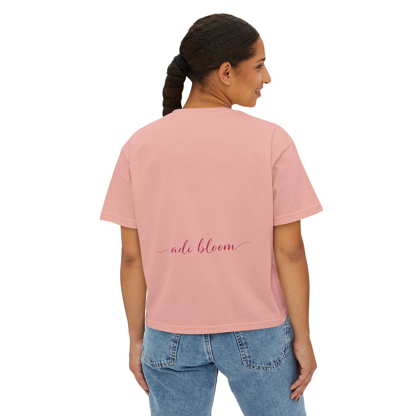 Maglietta squadrata floreale da donna-Adi Bloom Design