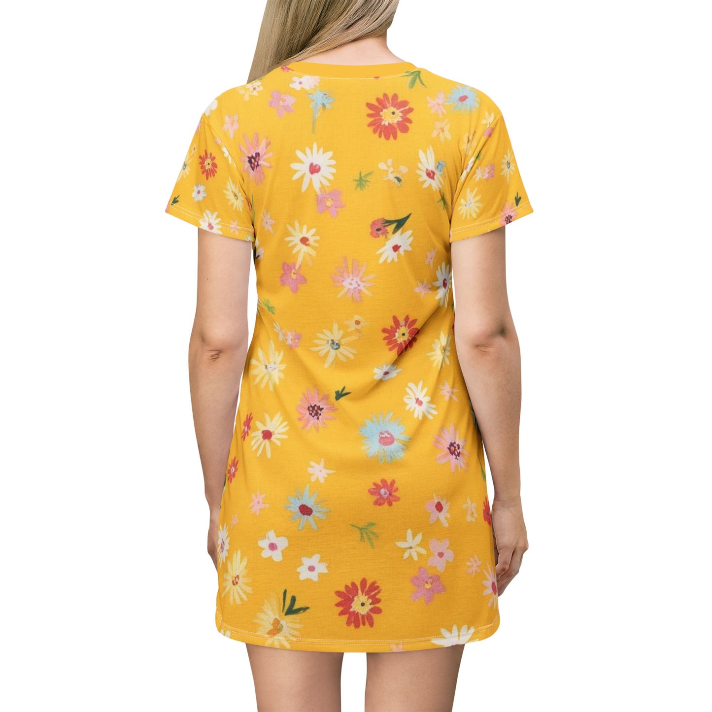 Abito T-shirt con fiori di ciliegio - Stile estivo floreale per donna