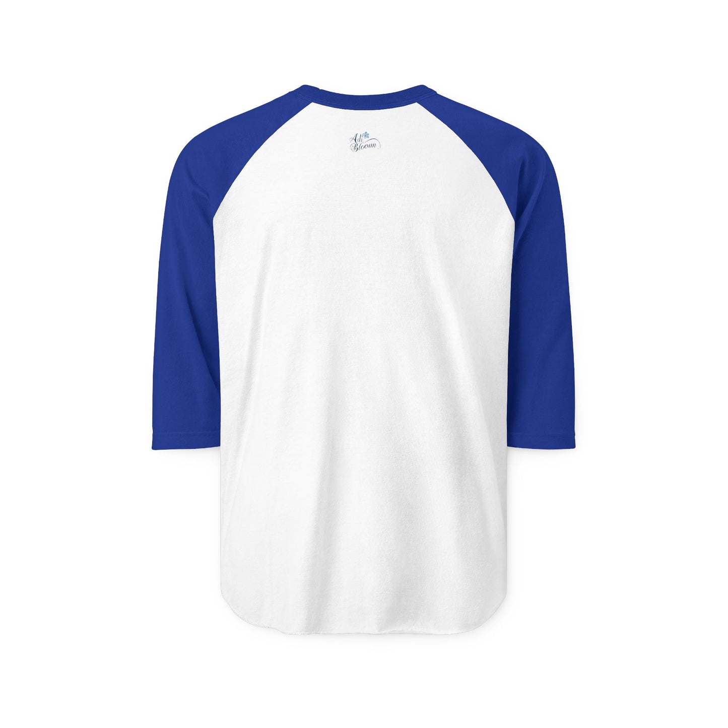 Maglietta unisex con stampa floreale a maniche tre quarti in stile raglan – Perfetta per look primaverili e casual