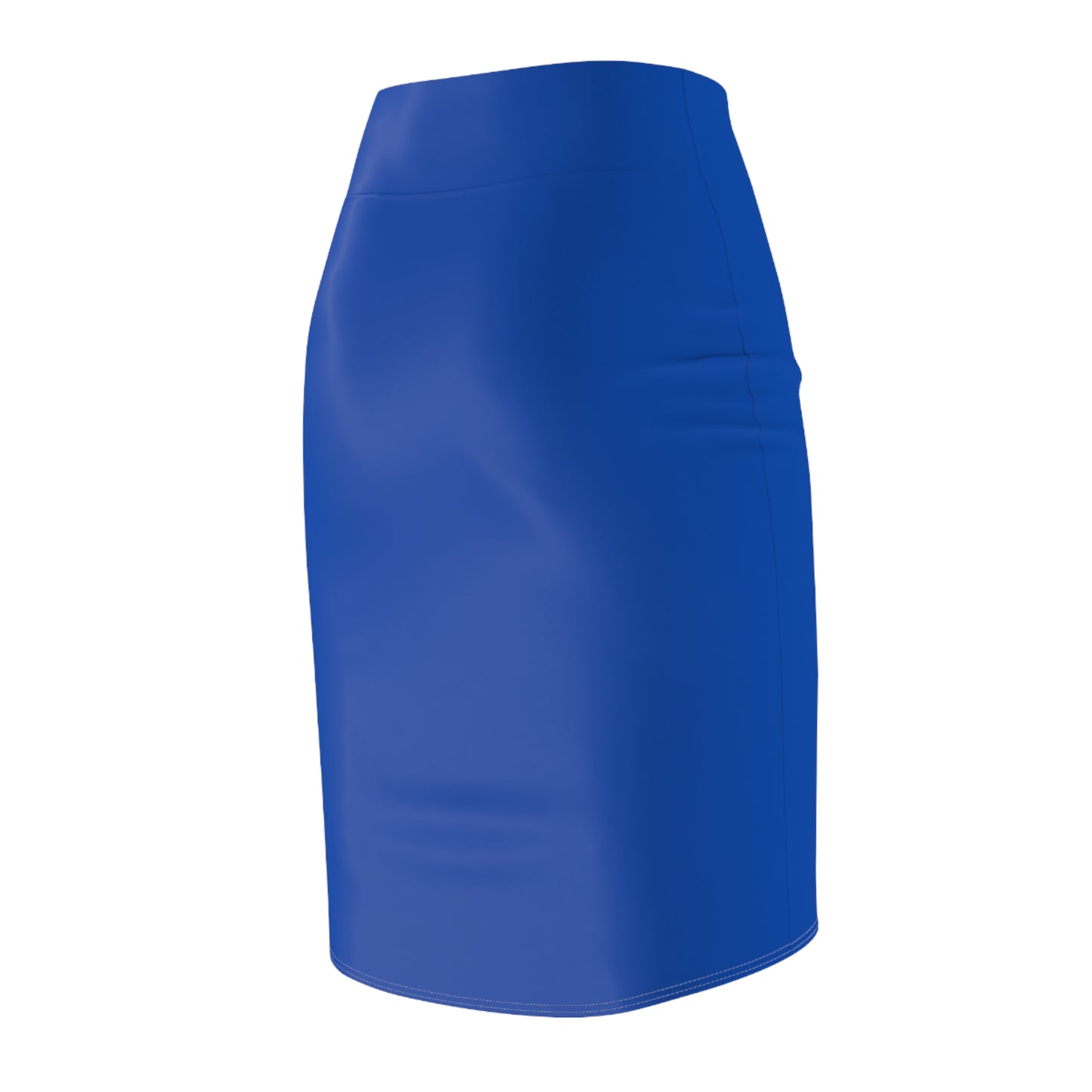 Gonna a tubino elegante con stampa floreale da donna - Blu